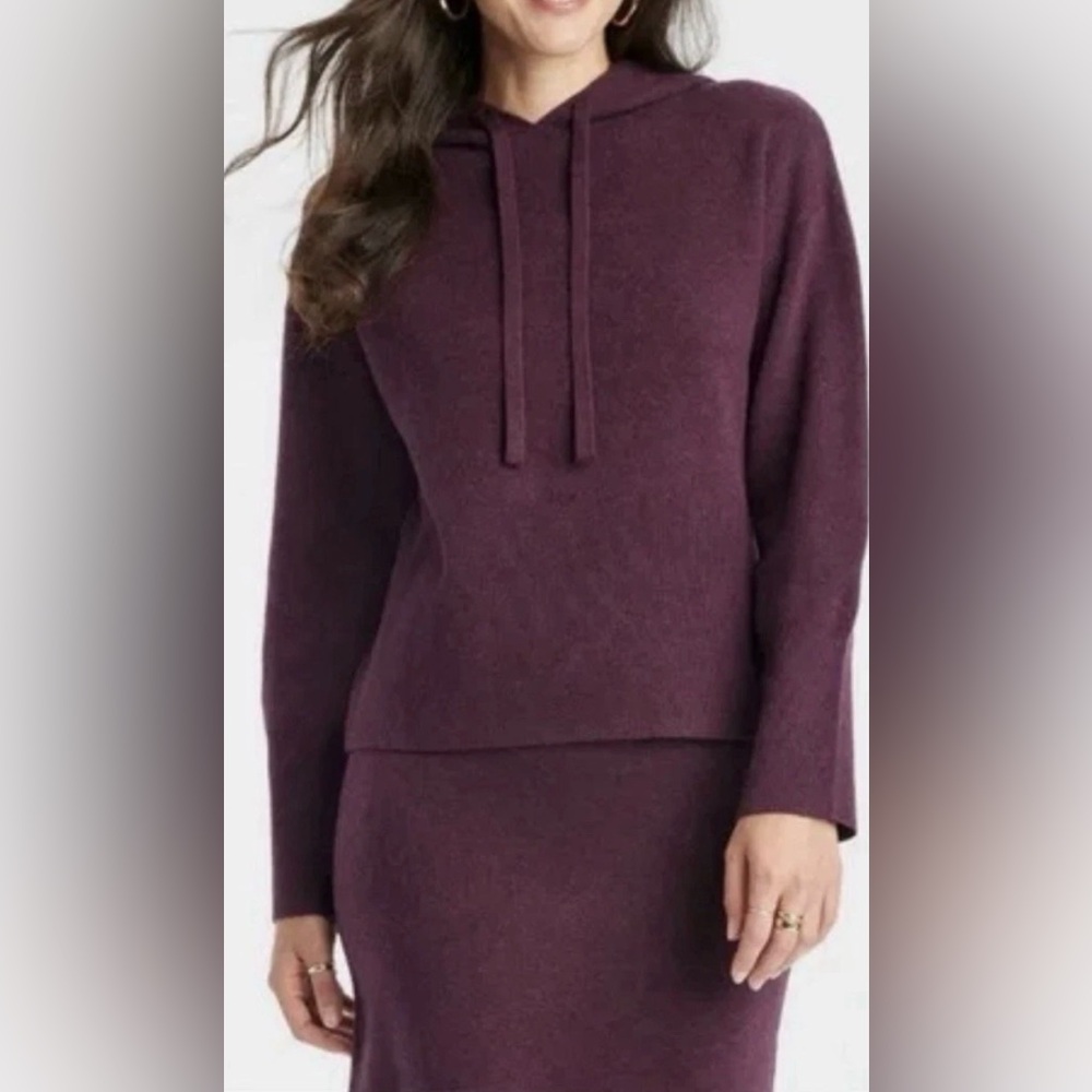 Women's  Navy Blue Hoodie Sweater and Maxi Skirt